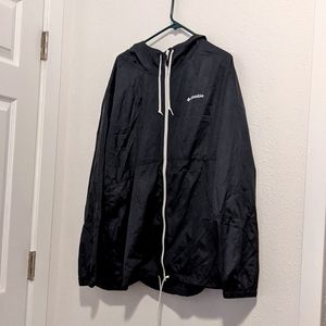 Black packable light weight Columbia jacket